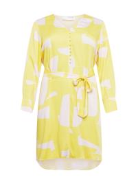 Selected Femme Curve Vestido 'DYNELLA'  amarelo / branco