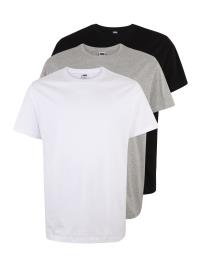 Urban Classics Big & Tall Camisa  preto / branco / acinzentado