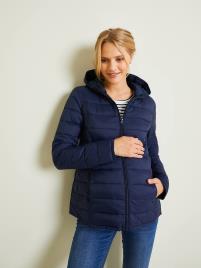 Blusão leve e evolutivo, especial gravidez e pós-gravidez azul escuro liso