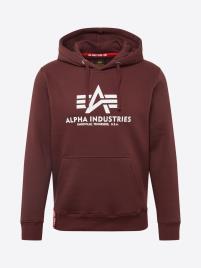 ALPHA INDUSTRIES Sweatshirt  branco / vermelho vinho