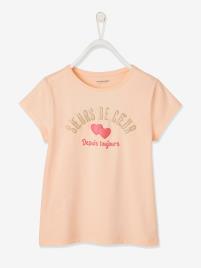 T-shirt com mensagem engraçada, para menina rosa claro liso