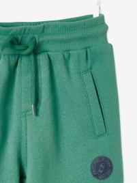 Calças de desporto, para menino verde escuro liso com motivo