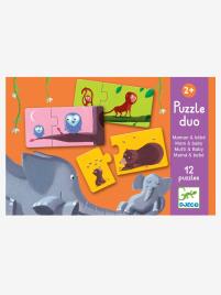 Puzzle Mamã e Bebé, da  bege medio liso com motivo