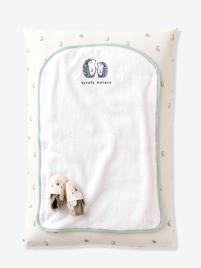 Colchão de mudas BIO NATURE, com capa + 2 tapetes branco claro liso com motivo