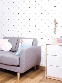 Papel de parede, Lilipinso branco claro estampado