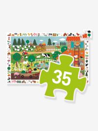 Puzzle de observação, 35 peças, A Quinta da DJECO vermelho medio liso com motivo