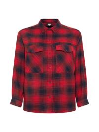 Urban Classics Curvy Blusa  azul escuro / vermelho