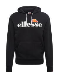 ELLESSE Sweatshirt 'Gottero'  preto / branco / vermelho-alaranjado / laranja