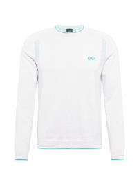 BOSS ATHLEISURE Pullover 'Rovan'  turquesa / esbranquiçado