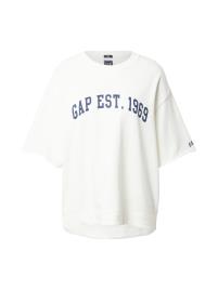 GAP Camisa  offwhite / azul escuro