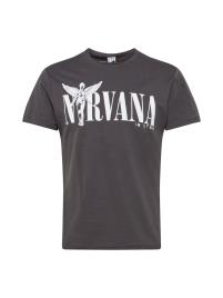AMPLIFIED Camisa 'NIRVANA IN UTERO'  cinzento escuro / branco