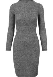 Urban Classics Vestido  cinzento escuro / branco