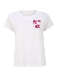 Mister Tee Curvy Camisa 'Waiting For Friday'  rosa / branco