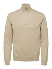 SELECTED HOMME Pullover 'Berg'  bege mosqueado