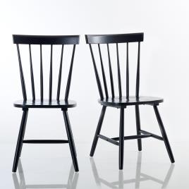 La Redoute Interieurs Lote de 2 cadeiras com barras em hévea maciça, JIMI  