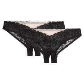Suite Privee Cuecas cavadas com racha, em renda