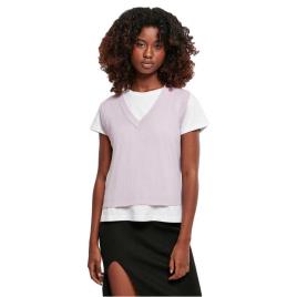 Urban Classics Vestido Curto Sem Mangas Knitted 5XL Lilac