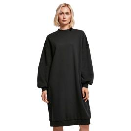 Urban Classics Vestido Midi Manga Comprida Organic Oversized L Black