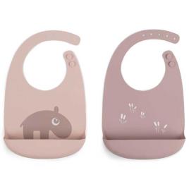 Done By Deer Babador Silicone 2 Pack Ozzo 0 Months Pink