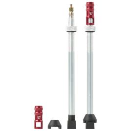 Effetto Mariposa Válvulas Presta Tubeless 100 Mm 2 Unidades One Size Silver / Red