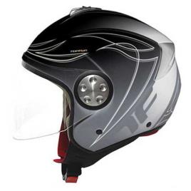 Topfun Capacete Jet Eagle L Matte Black