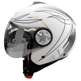 Topfun Capacete Jet Eagle L Matte White