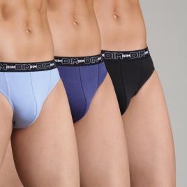 Dim Lote de 3 slips, em algodão stretch 