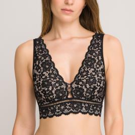 La Redoute Collections Soutien bralette modelo triângulo, renda
