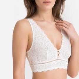 La Redoute Collections Soutien bralette modelo triângulo, renda