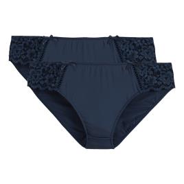 La Redoute Collections Lote de 2 cuecas em renda e microfibra