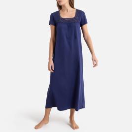 Anne Weyburn Camisa de dormir em renda e algodão penteado