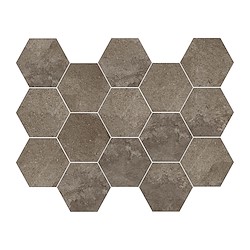 Pastilha cerâmica PIETRA HEX UMBER 32.5X22.5CM