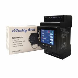 Módulo para Calha DIN com 4 Relés para Automação WiFi/Bluetooth/LAN 4x 16A - Shelly Pro 4PM