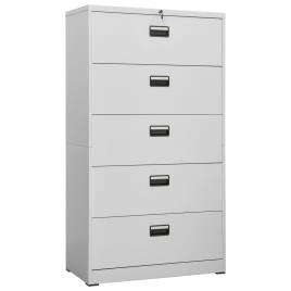 vidaXL Arquivador 90x46x164 cm aço cinzento-claro
