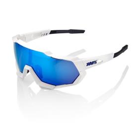 100percent Oculos Escuros Espelho Speedtrap Mirror Multilayer Hiper Blue Matte White