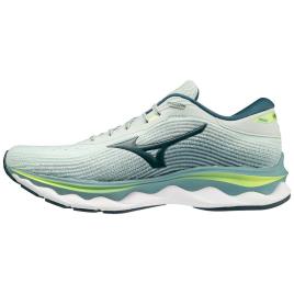 Mizuno Tênis Running Wave Sky 5 EU 42 Misty Blue / Orion Blue / Neo Lime