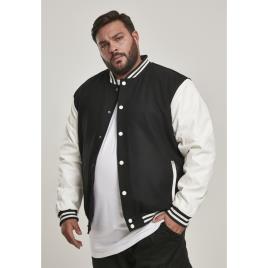 Urban Classics Casaco Old School College M Black / White