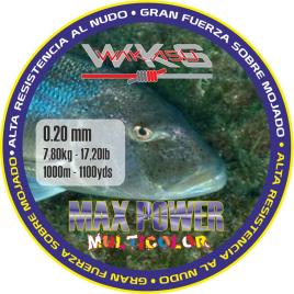 Wakasu Monofilamento Multi Max Power 1000 M 0.250 mm Multicolour