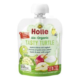 Puré fruta e iogurte agricultura biológica