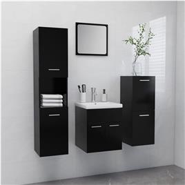 Conjunto de Móveis VIDAXL 3071082 (Preto - Aglomerado de Madeira - 41x38.5x46 cm)
