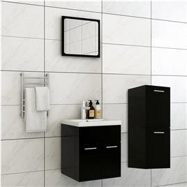 Conjunto de Móveis VIDAXL 3071172 (Preto - Aglomerado de Madeira - 41x38.5x46 cm)