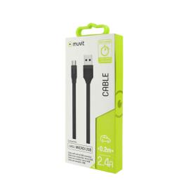 Muvit Cabo Usb Para Micro Usb 2.4 0.2 M One Size Black