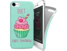 Capa  Soft Cup Cake iPhone 7, 8 Verde