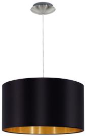 Candeeiro de teto suspenso MASERLO PRETO OURO