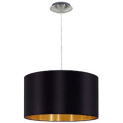 Candeeiro de teto suspenso MASERLO PRETO OURO