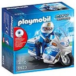 Mota de Polícia City Action Playmobil 6923 LED Branco