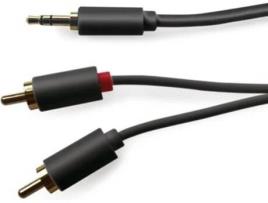 Cabo Áudio  (0.6m - Jack 3.5mm - 2 RCA)
