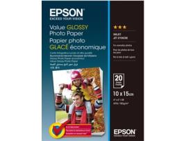 Papel Fotográfico Brilhante EPSON 10X15 20 Folhas