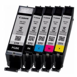 PGI-570/CLI-571 Ink Value Pack (Cyan, Magenta, Yellow, & Pigment and Photo Black ink tanks) W/O SECURITY