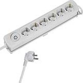 Extensão com 6 Tomadas com Interruptor  37647 1,4 m Branco